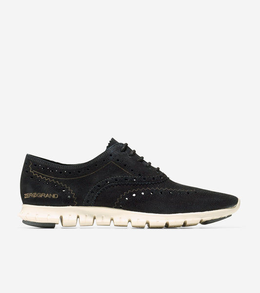 ColeHaan-ZERØGRAND Wingtip Oxford-d44060-Black Suede