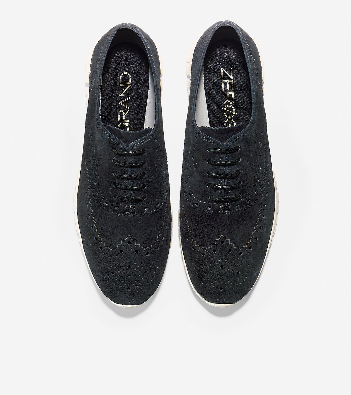 ColeHaan-ZERØGRAND Wingtip Oxford-d44060-Black Suede