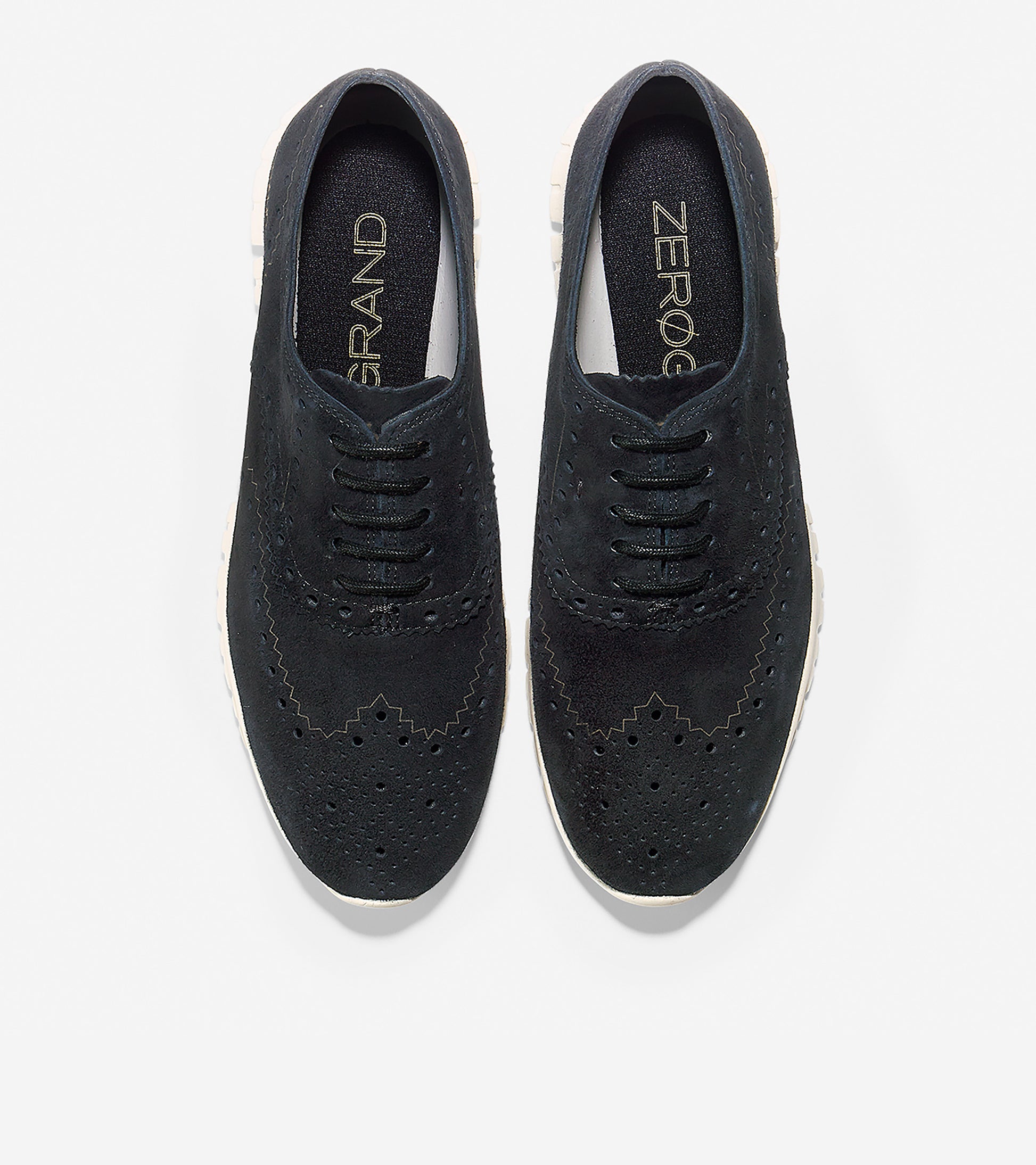 ColeHaan-ZERØGRAND Wingtip Oxford-d44060-Black Suede