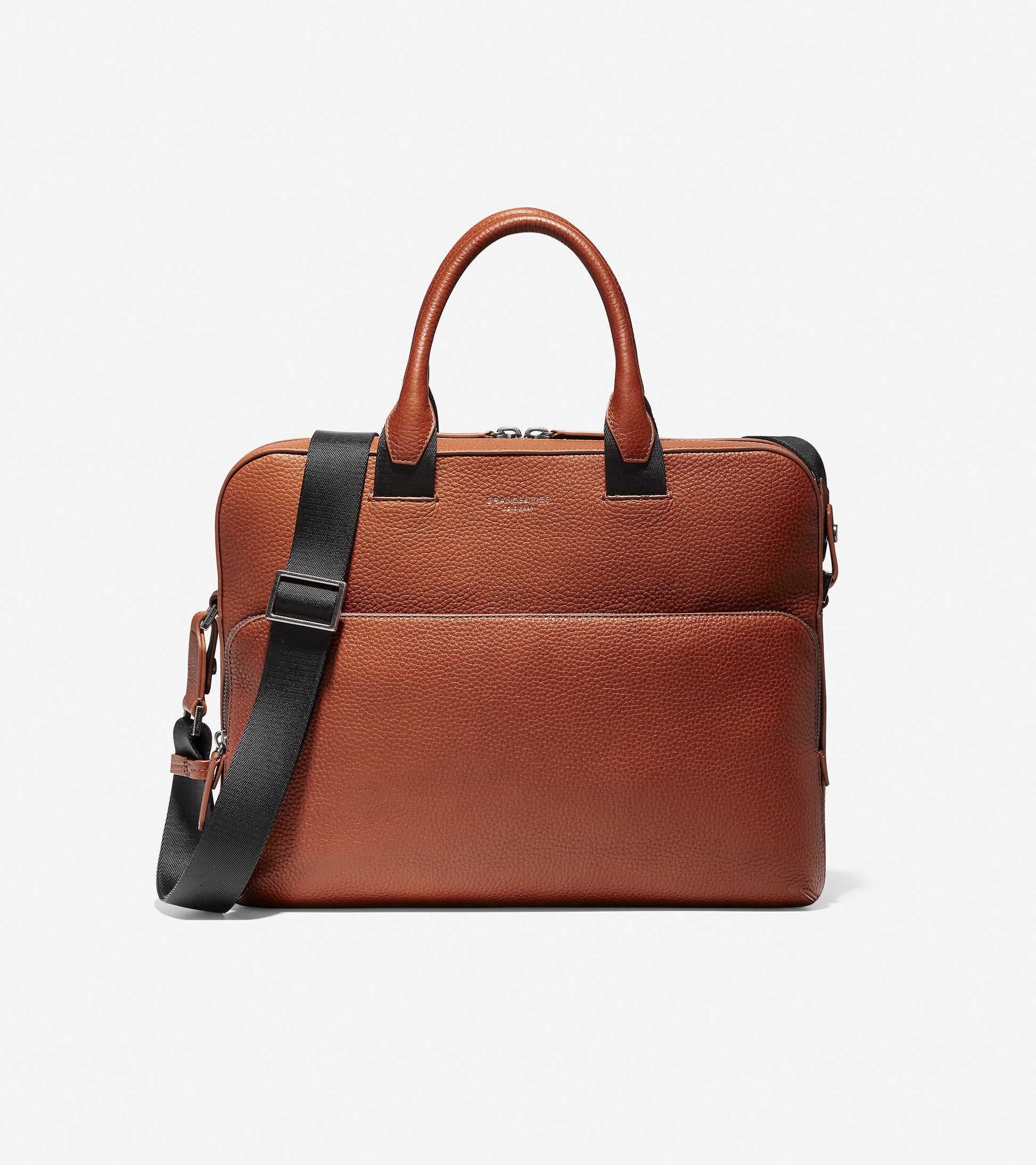 ColeHaan-GRANDSERIES Leather Attache-f11315-British Tan Leather