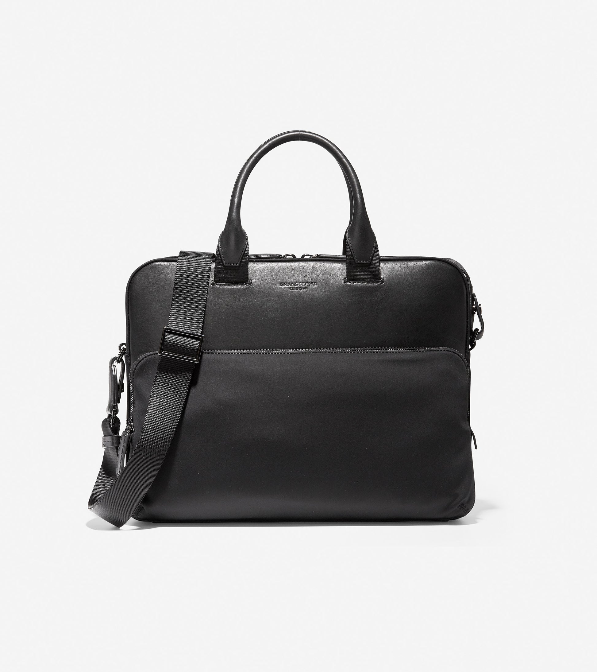 ColeHaan-GRANDSERIES Nylon and Leather Attache-f11336-Black