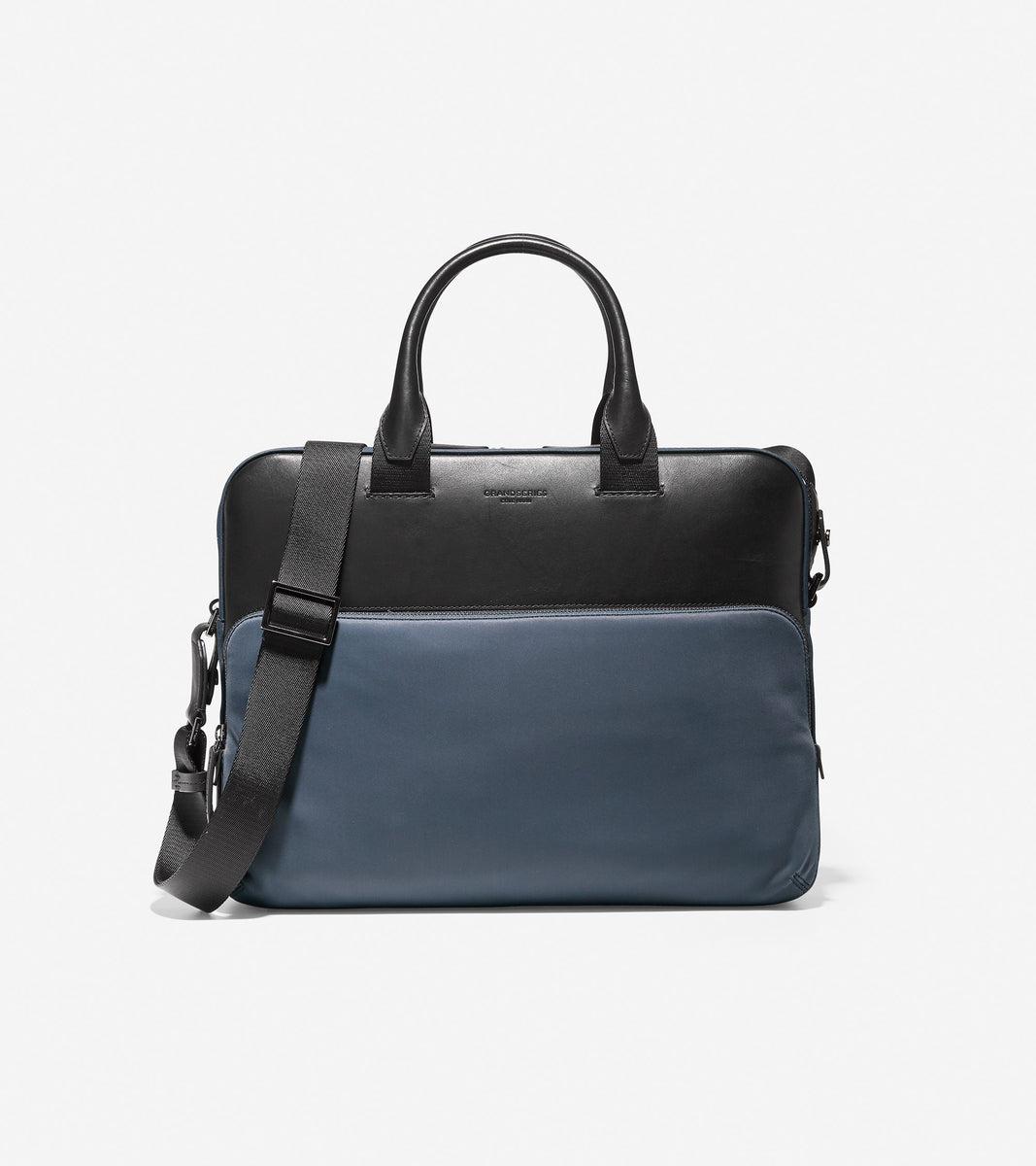 ColeHaan-GRANDSERIES Nylon and Leather Attache-f11338-Ombre Blue