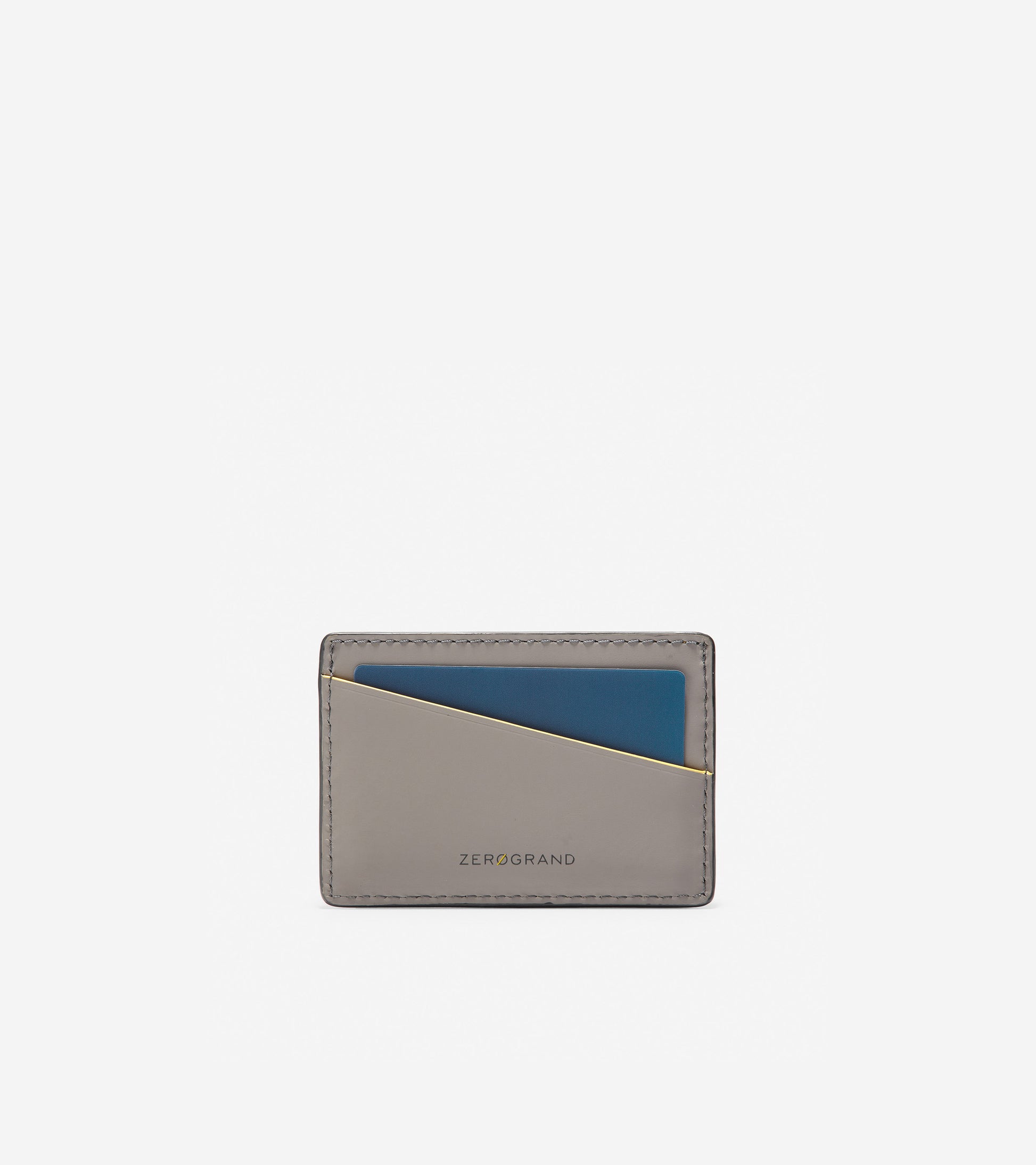 ColeHaan-ZERØGRAND Card Case-f11379-Ironstone-Cyber Yellow