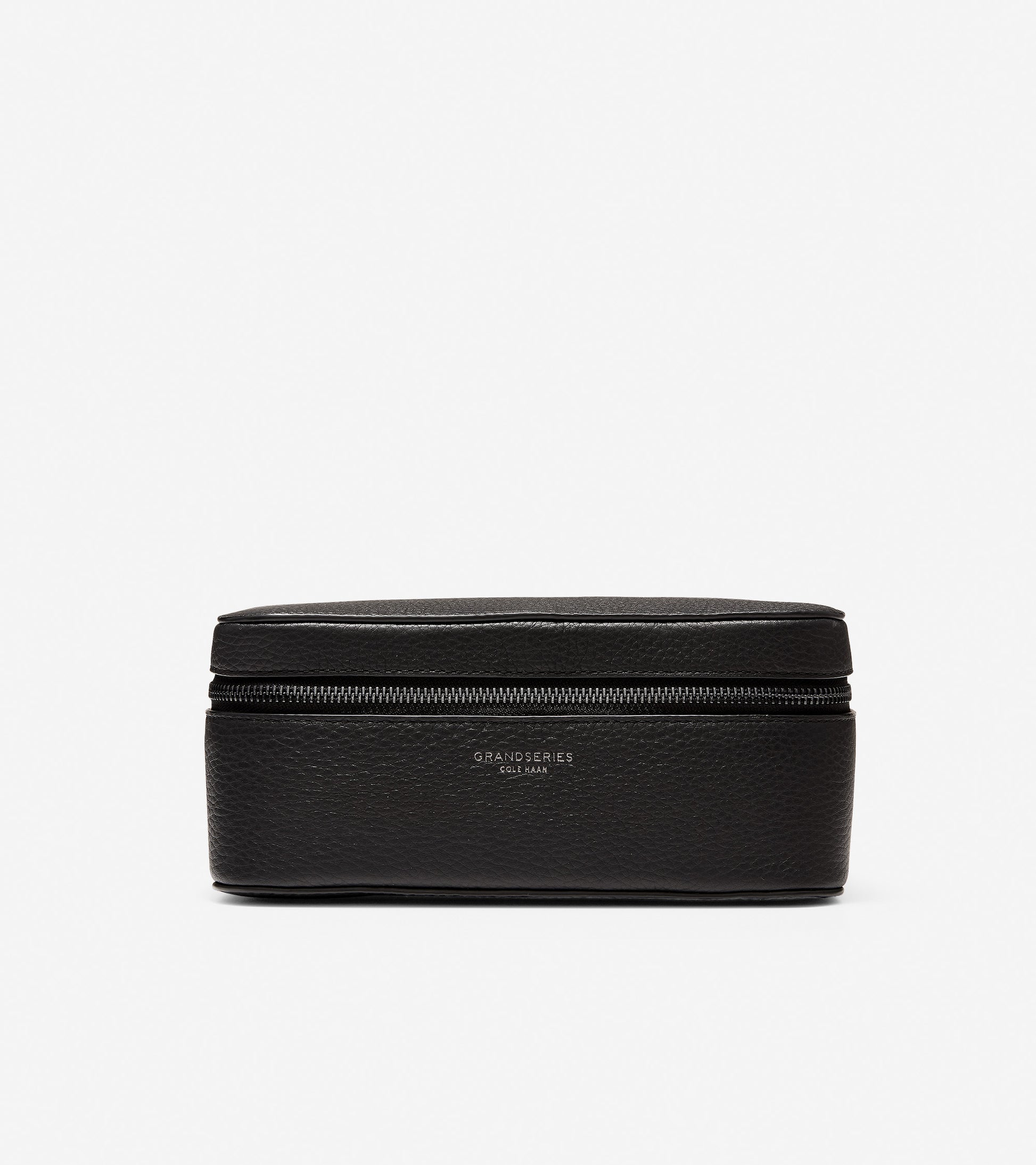 ColeHaan-GRANDSERIES Leather Zip Around Travel Case-f11386-Black