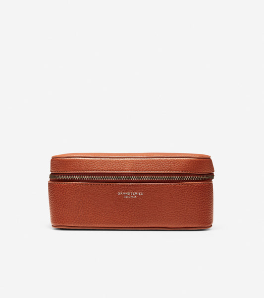 ColeHaan-GRANDSERIES Leather Zip Around Travel Case-f11387-British Tan