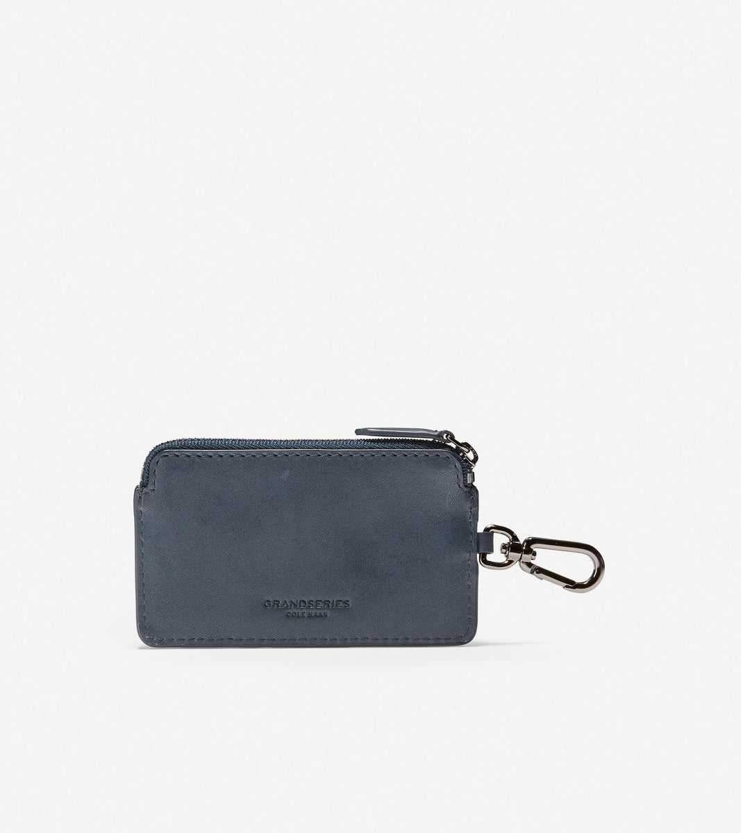 ColeHaan-GRANDSERIES Leather Zip Card Case With Key Ring-f11443-Ombre Blue