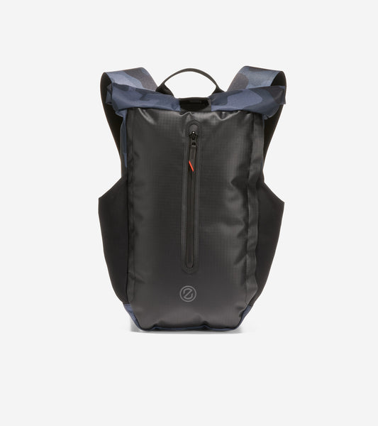 f12092-ZERØGRAND Roll Top Backpack-Midnight Camo