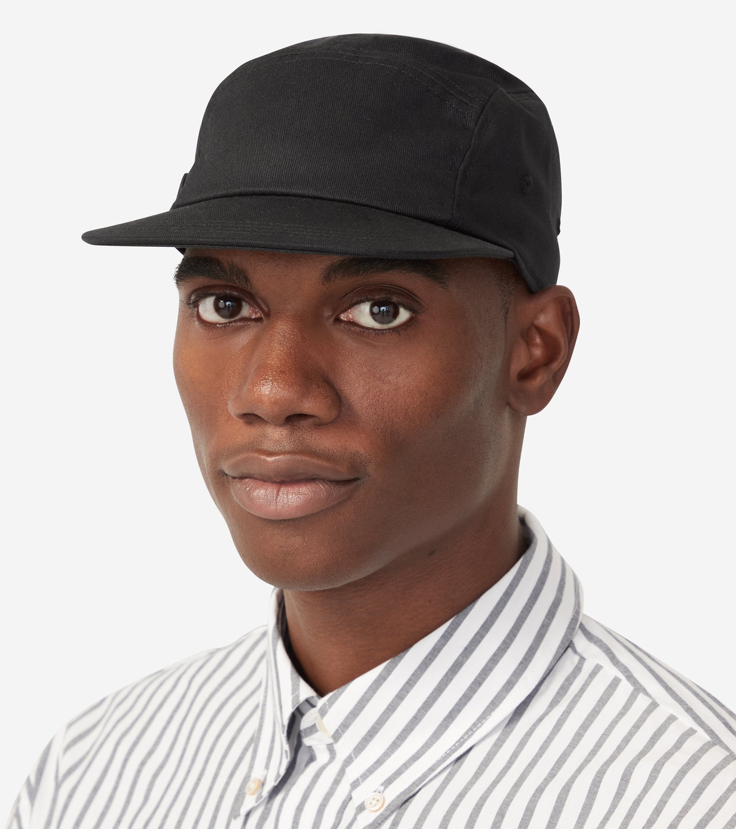 f12184-ZERØGRAND Split Front Baseball Hat-Black