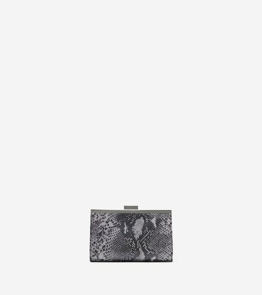 ColeHaan-Sybil Chain Clutch-h00171-Black-grey Snake Print