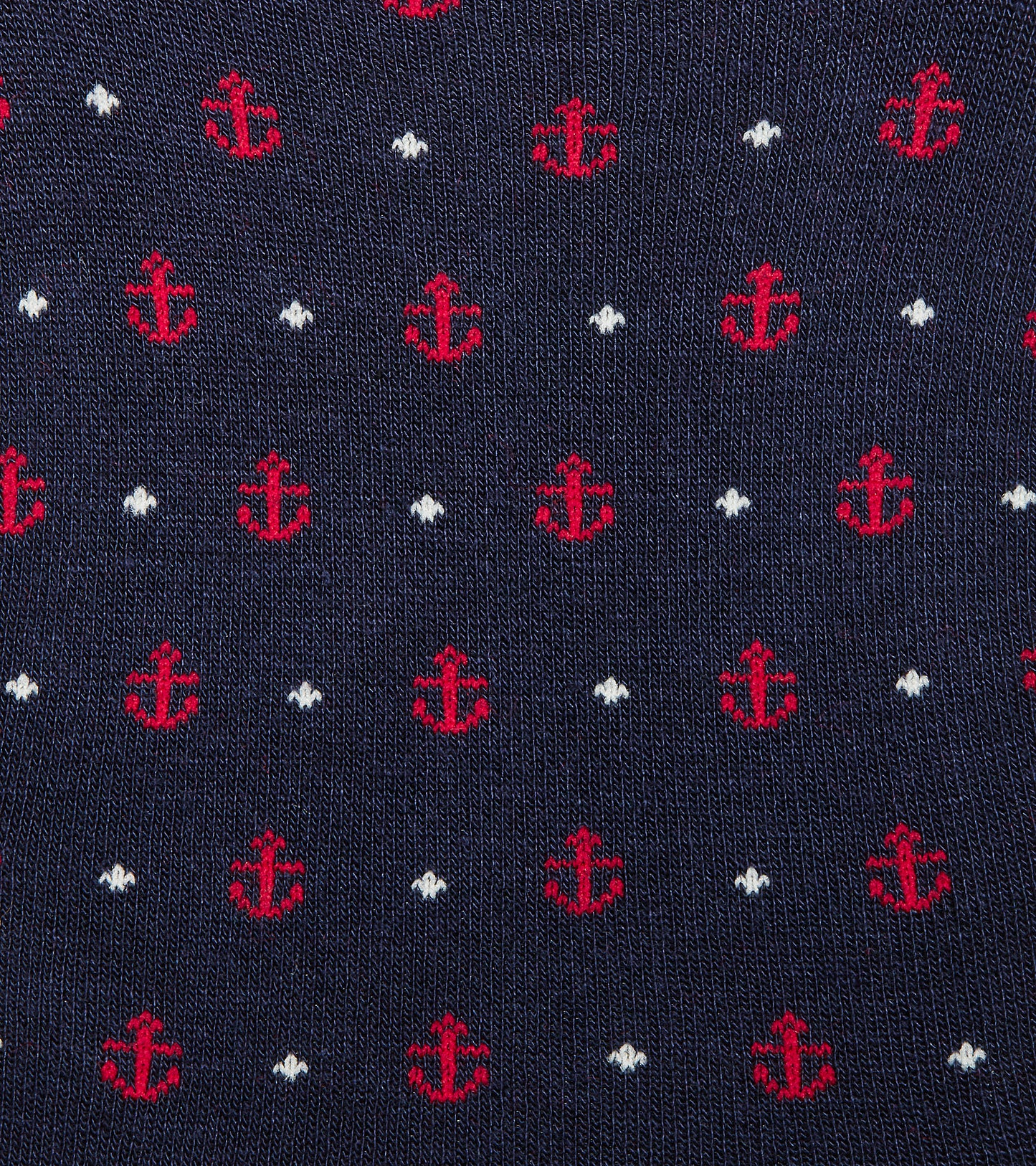 ColeHaan-Anchor Dot No-Show Socks-mw2182-Marine Blue-True Red