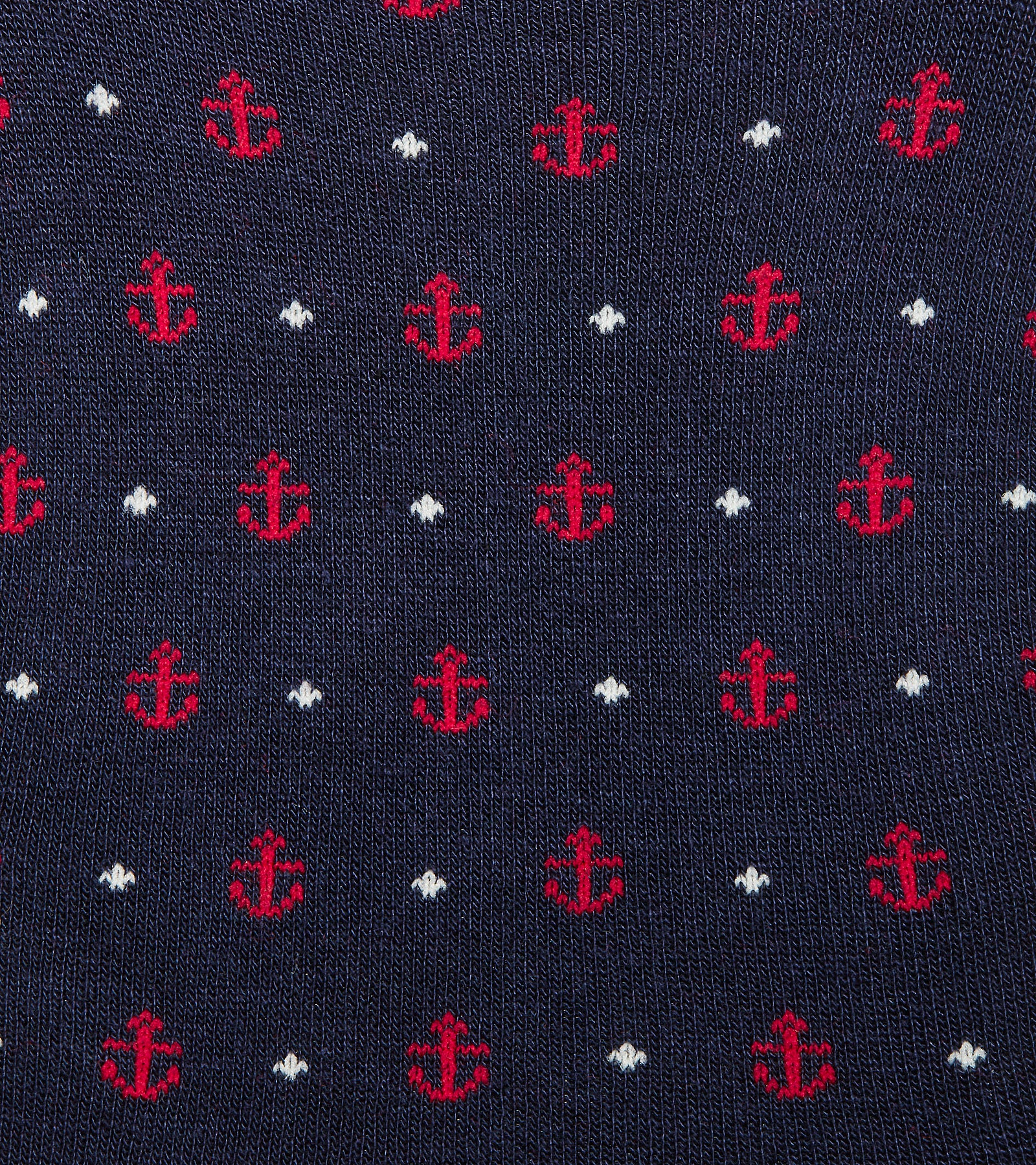 ColeHaan-Anchor Dot No-Show Socks-mw2182-Marine Blue-True Red