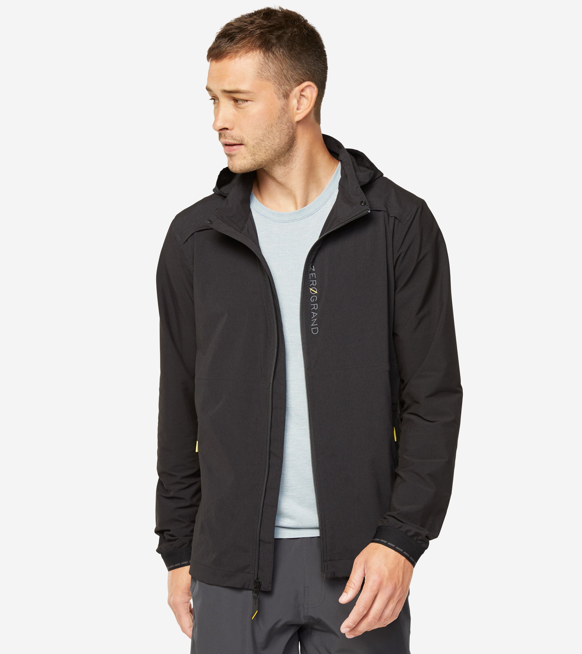 ColeHaan-ZERØGRAND Packable Running Jacket-t40192-Black