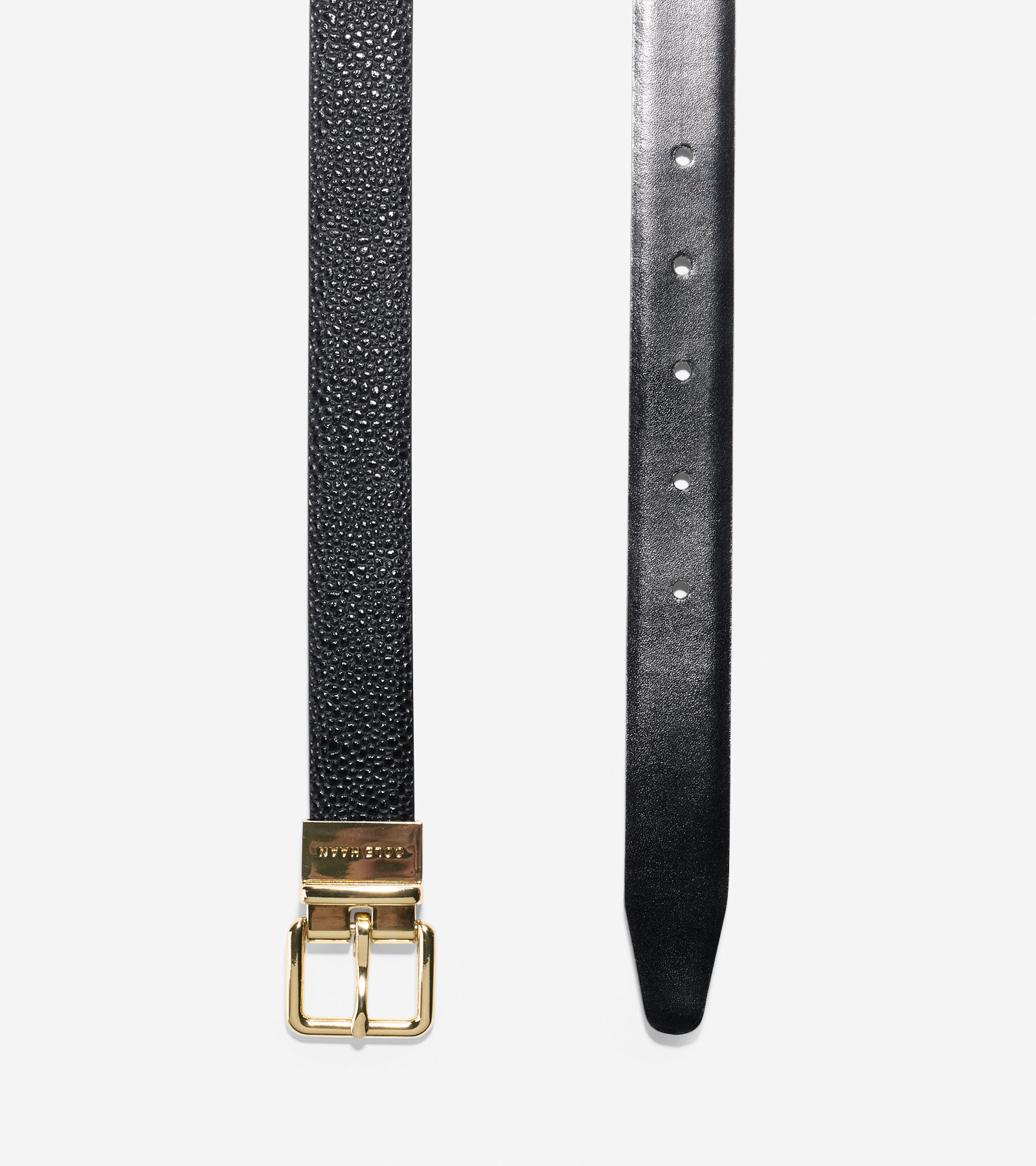 ColeHaan-Reversible Dress Leather Belt-u00619-Black-Black