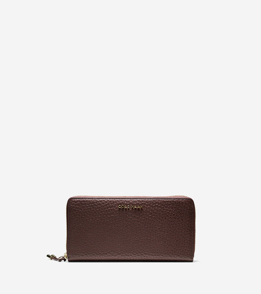 ColeHaan-Adeline Continental Zip Wallet-u00693-Chestnut