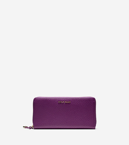 ColeHaan-Adeline Continental Zip Wallet-u00694-Violet