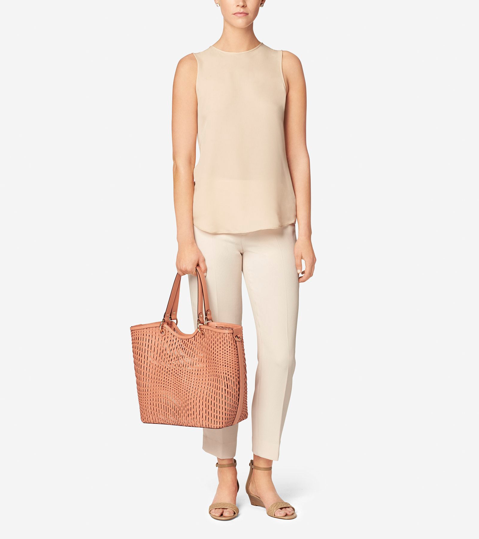 ColeHaan-Genevieve Open Weave Tote-u01997-Nectar