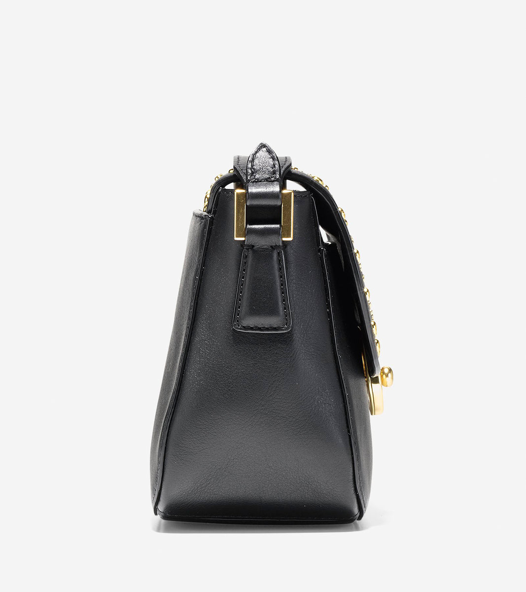 ColeHaan-Marli Studded Mini Saddle Bag-u02938-Black