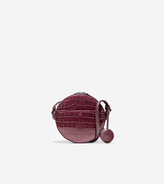 ColeHaan-Grand Ambition Circle Crossbody-u04161-Winetasting Embossed Croc