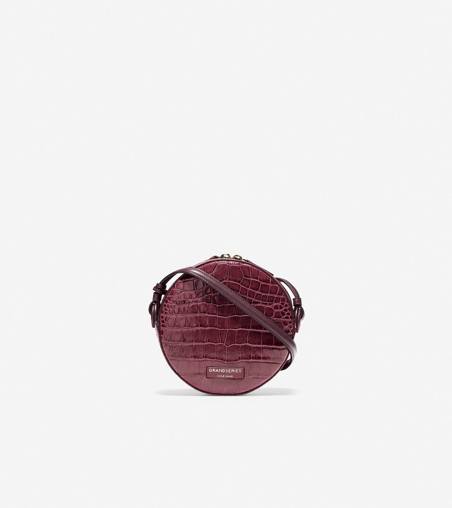 ColeHaan-Grand Ambition Circle Crossbody-u04161-Winetasting Embossed Croc