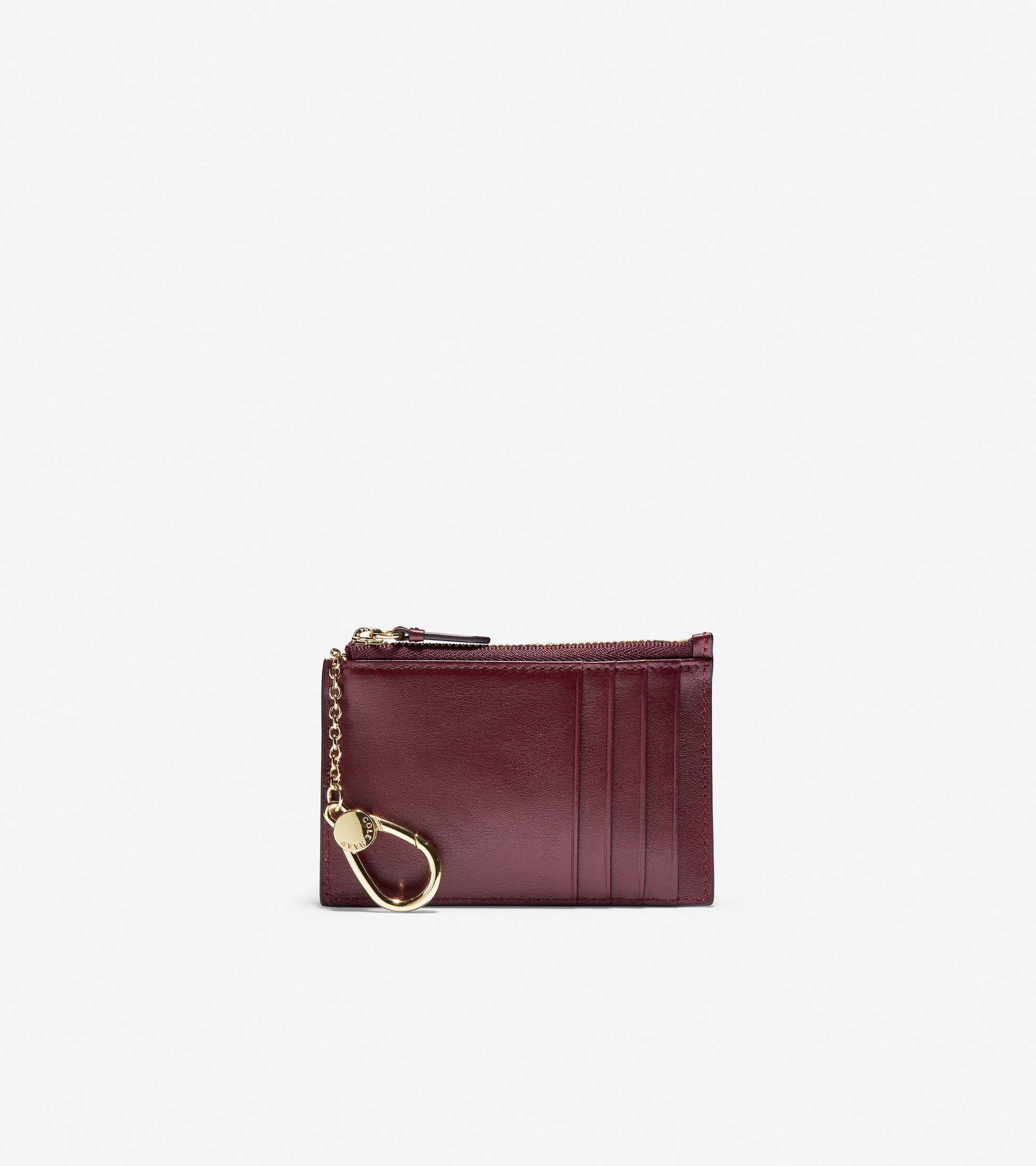 ColeHaan-GRANDSERIES Zip Card Case-u04208-Burgundy