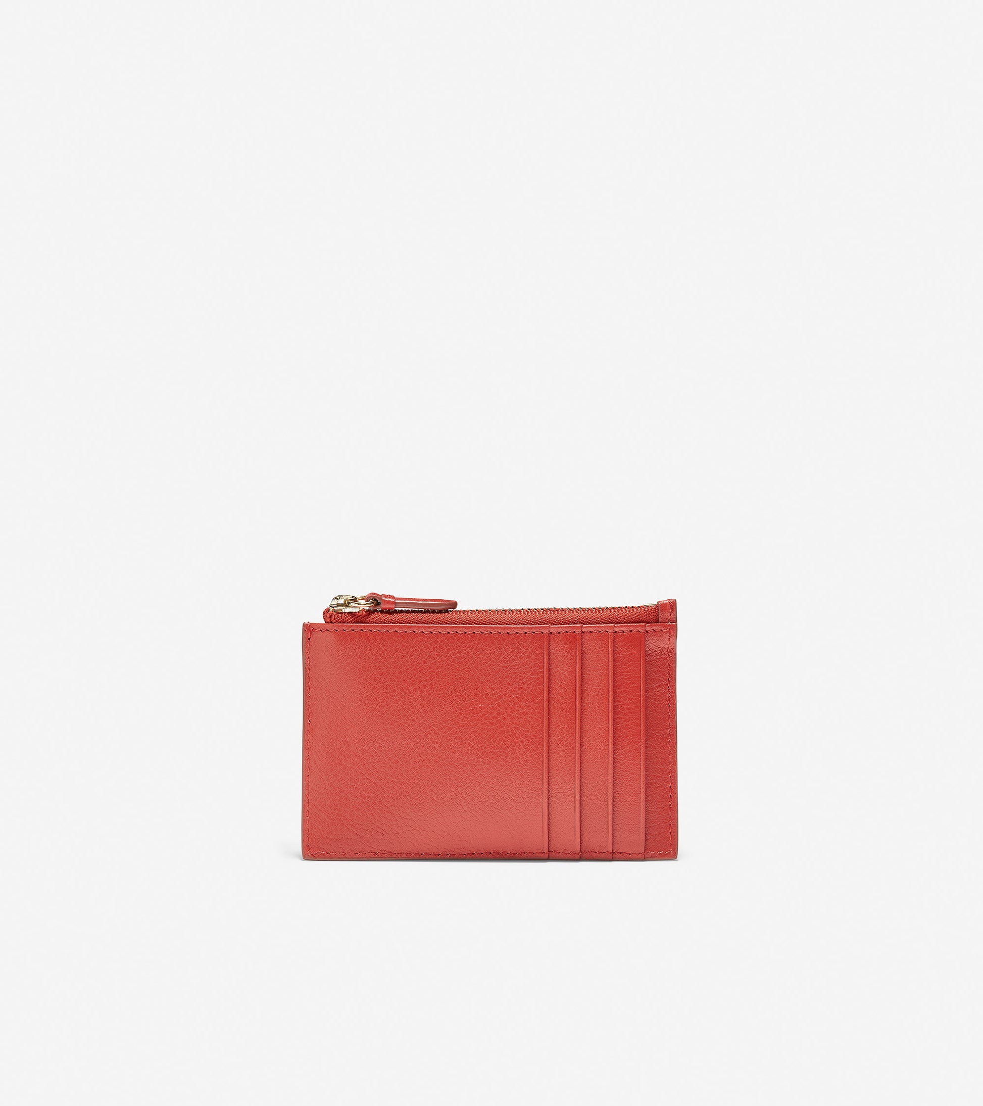 ColeHaan-GRANDSERIES Zip Card Case-u04210-Burnt Orange