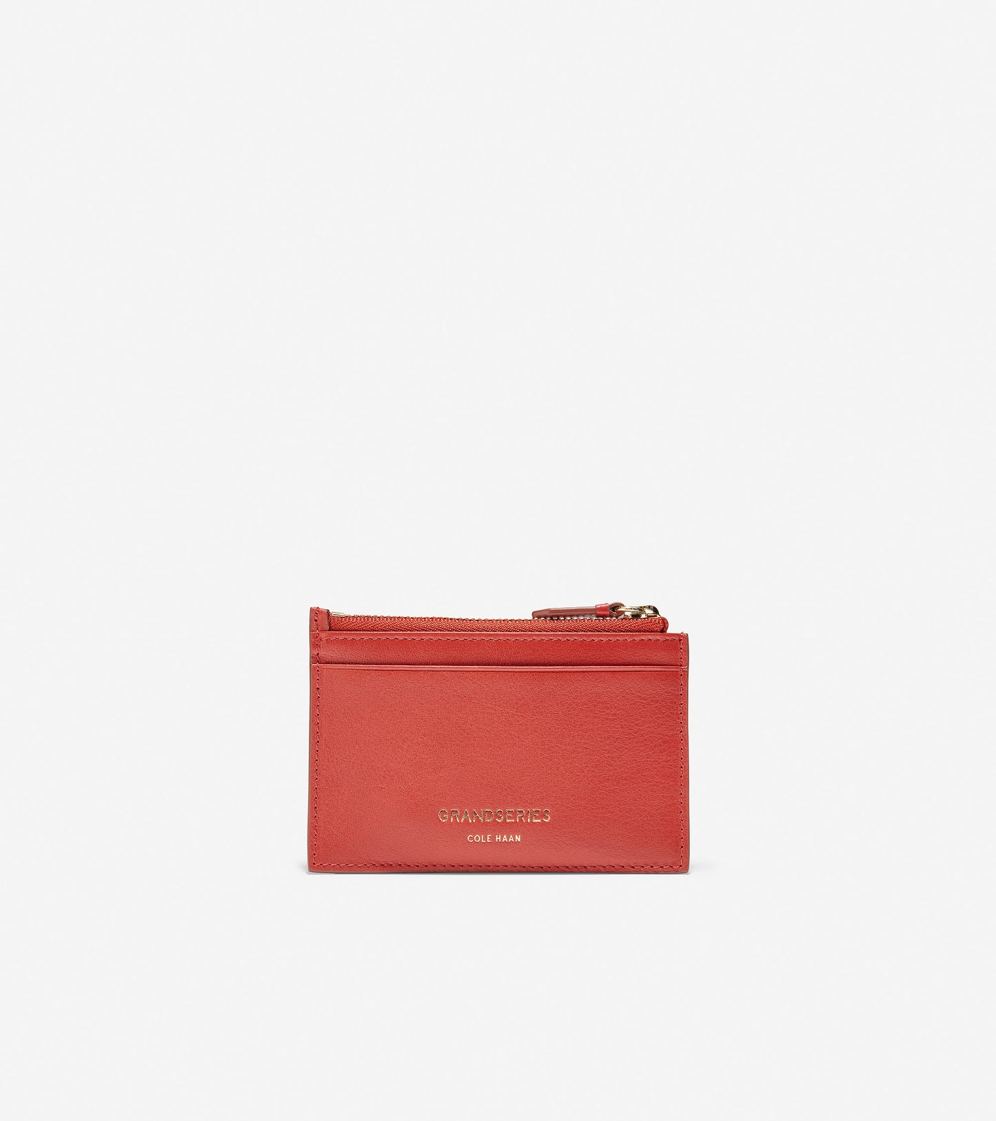 ColeHaan-GRANDSERIES Zip Card Case-u04210-Burnt Orange