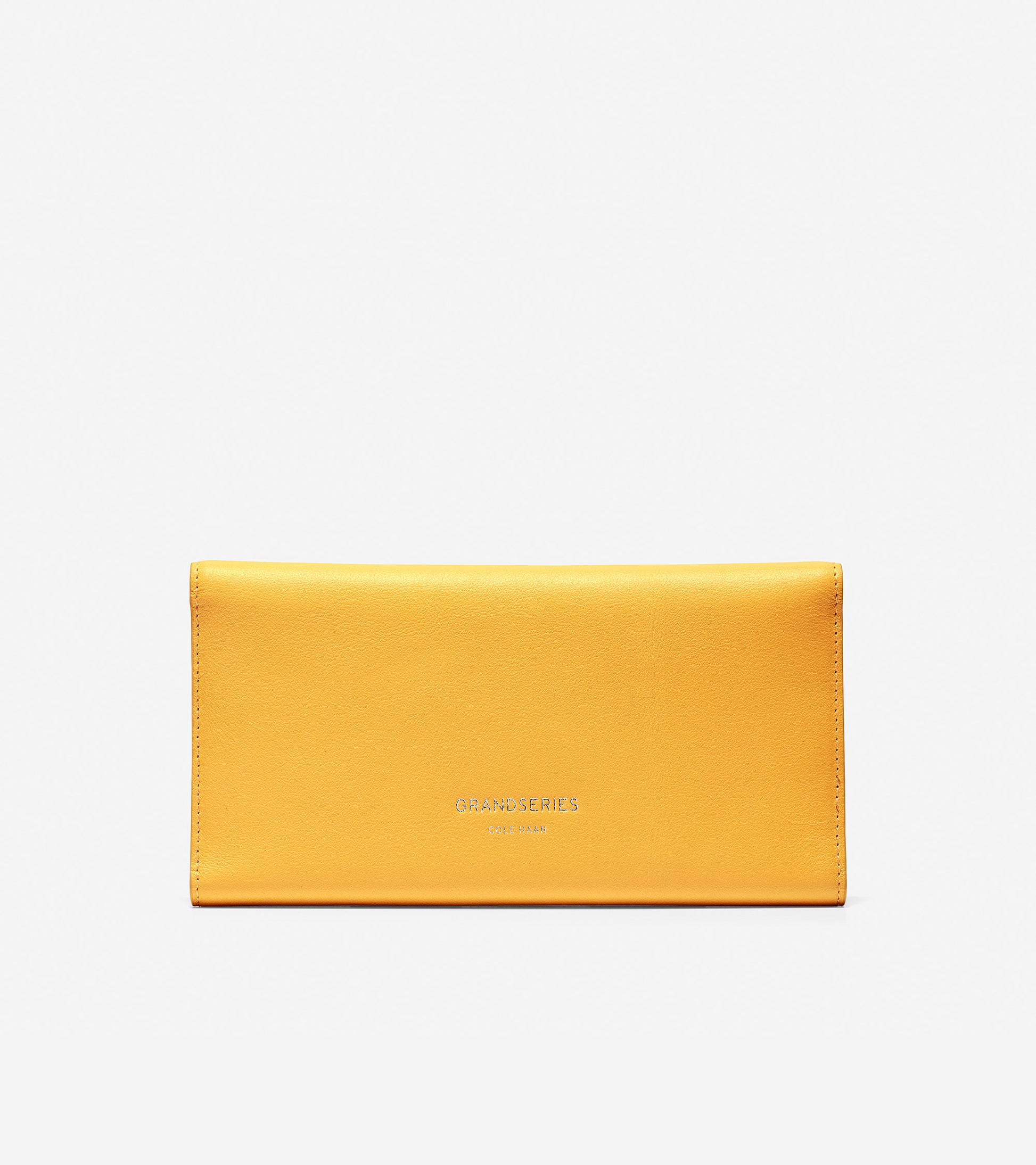 ColeHaan-GRANDSERIES Flap Trifold Envelope Wallet-u04225-Nugget Gold