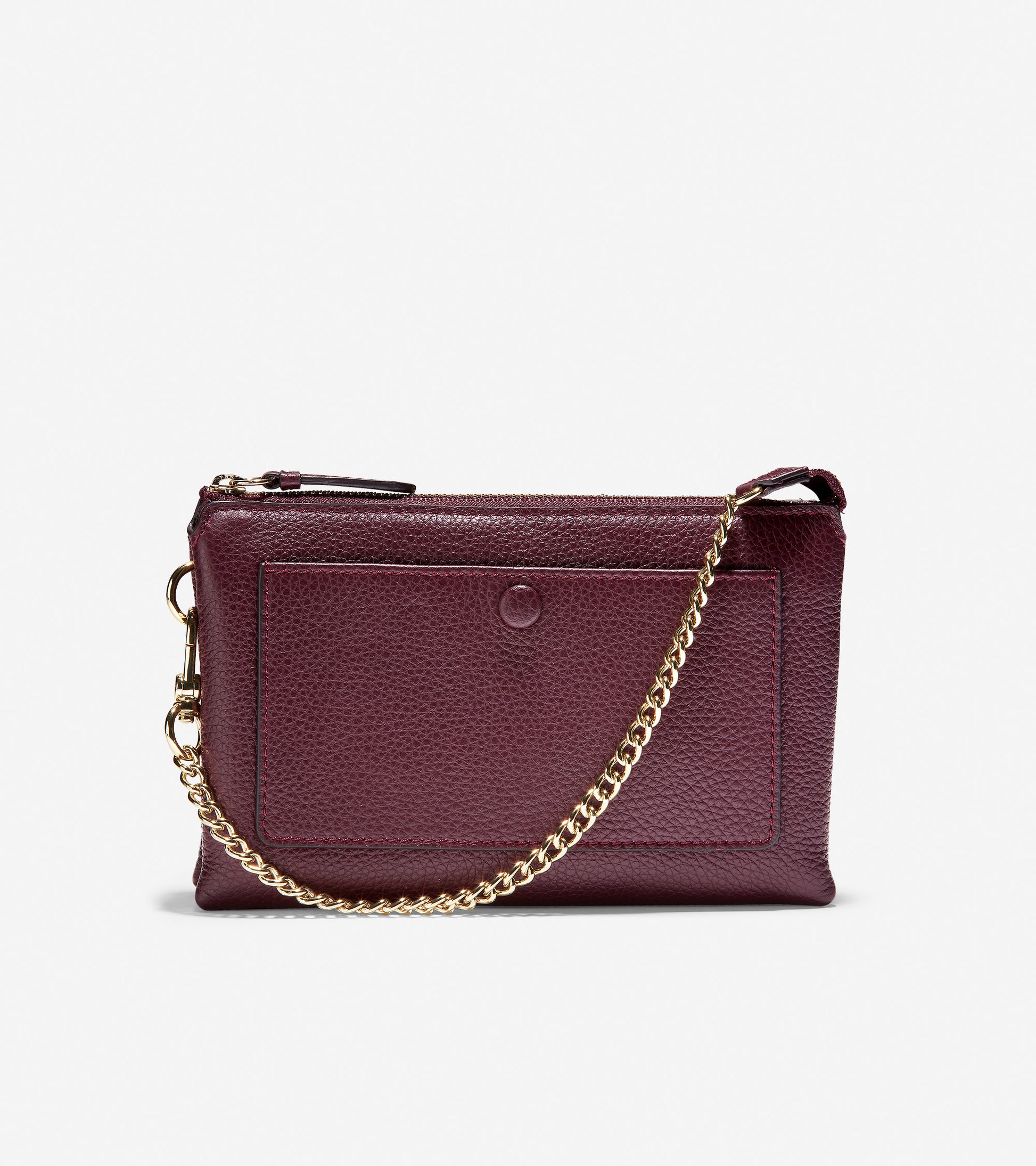 ColeHaan-GRANDSERIES Double Gusset Pouch-u04228-Burgundy