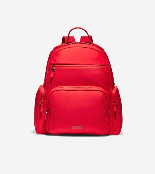 ColeHaan-Grand Ambition Travel Backpack-u04329-Flame Scarlet Neoprene