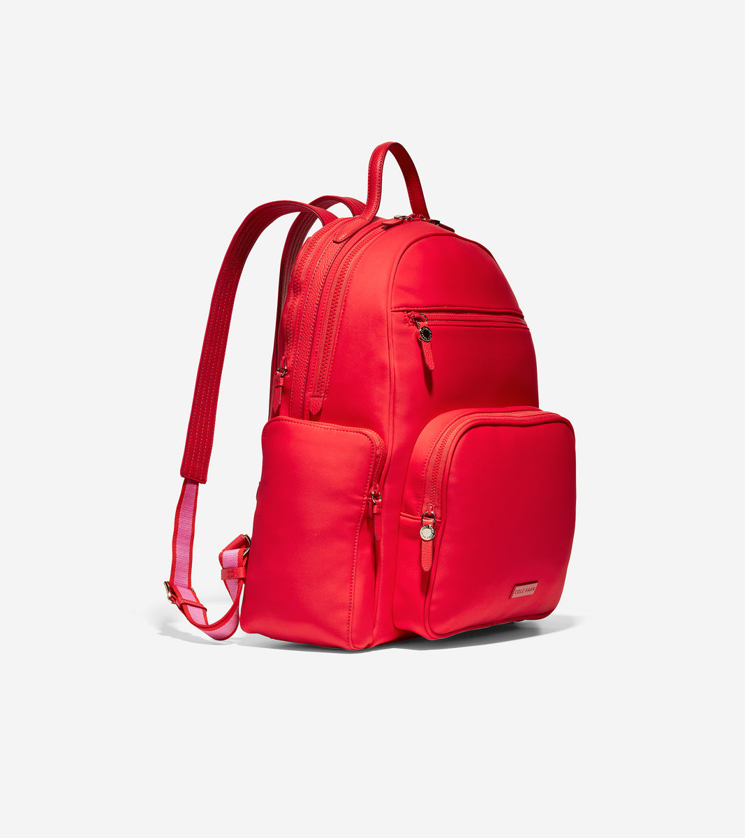 ColeHaan-Grand Ambition Travel Backpack-u04329-Flame Scarlet Neoprene