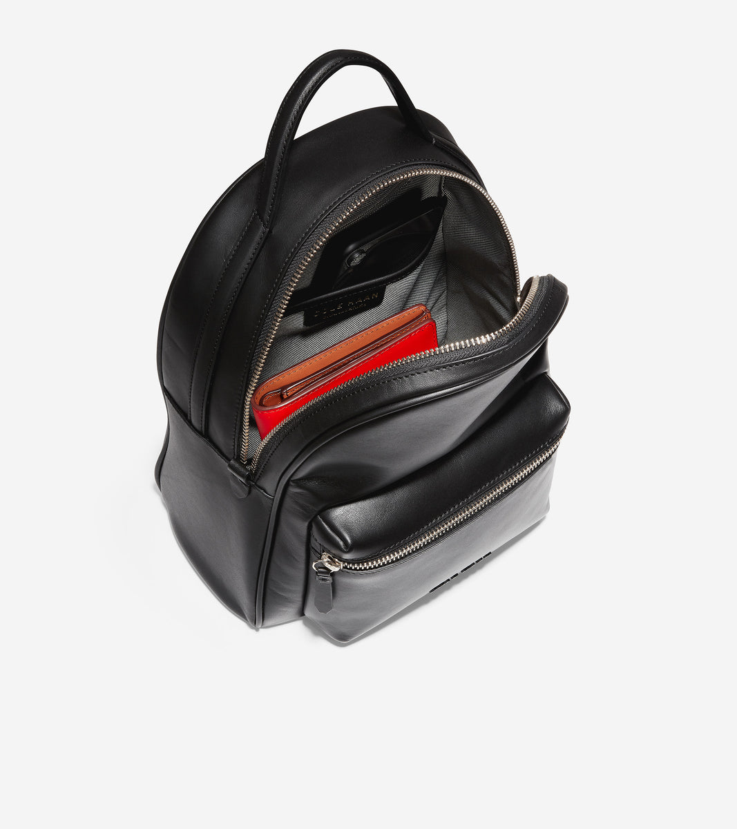 ColeHaan-Grand Ambition Mini Backpack-u04343-Black Leather