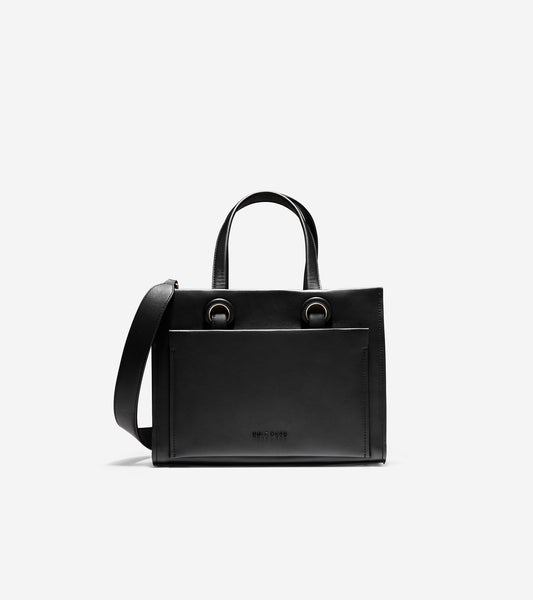 ColeHaan-Grand Ambition Small Satchel-u04352-Black Leather