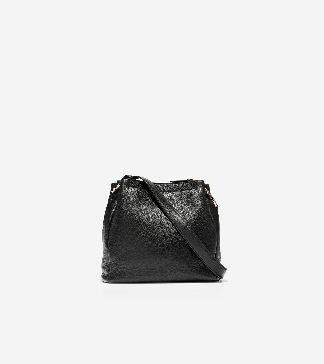 ColeHaan-Grand Ambition Mini Drawstring Bag-u04370-Black Leather
