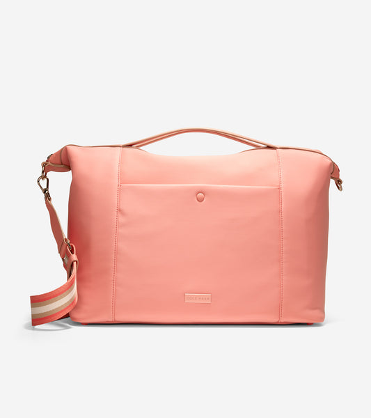 ColeHaan-Grand Ambition Neoprene Weekender Duffle-u04381-Burnt Coral