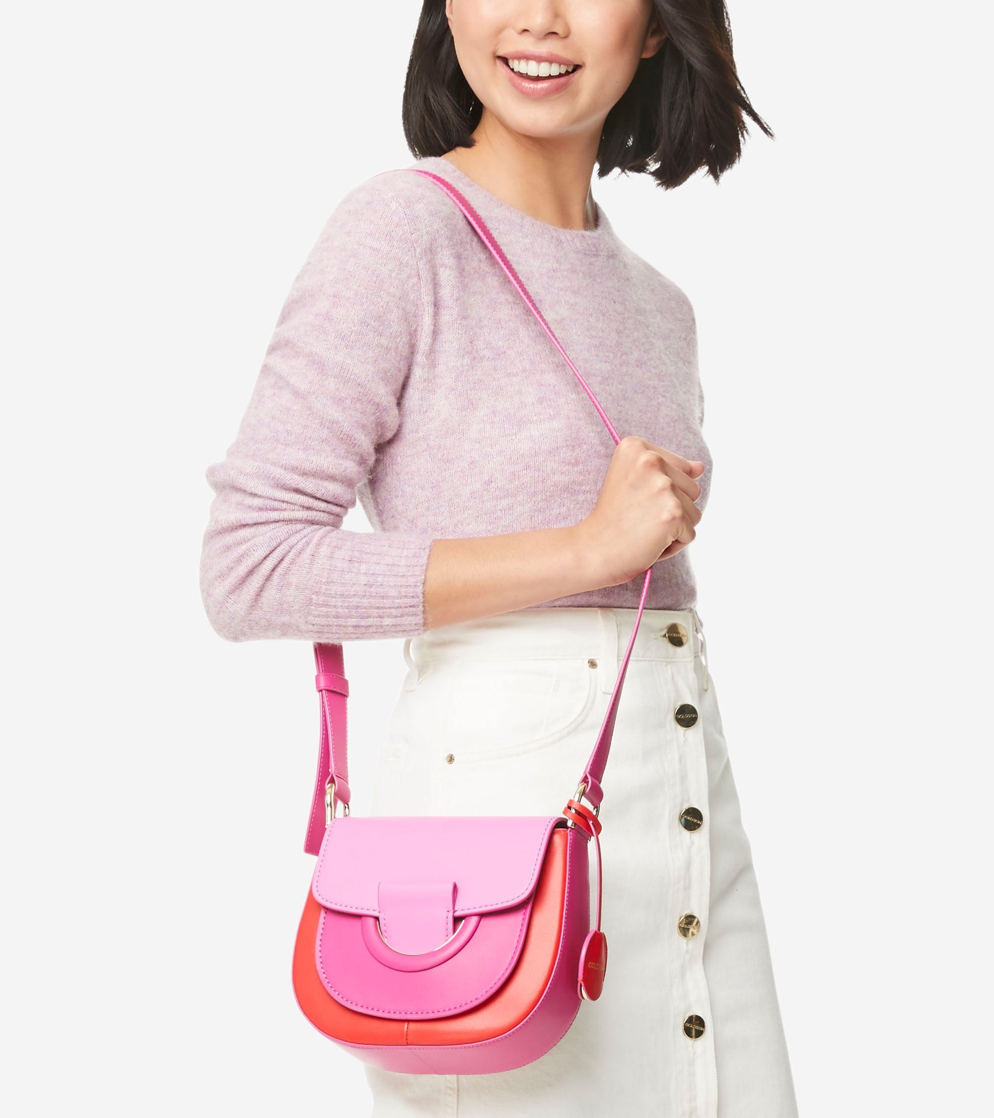 ColeHaan-Grand Ambition Crossbody-u04389-Fuchsia-Red Leather