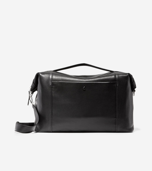 ColeHaan-Grand Ambition Leather Weekender Duffle-u04394-Black