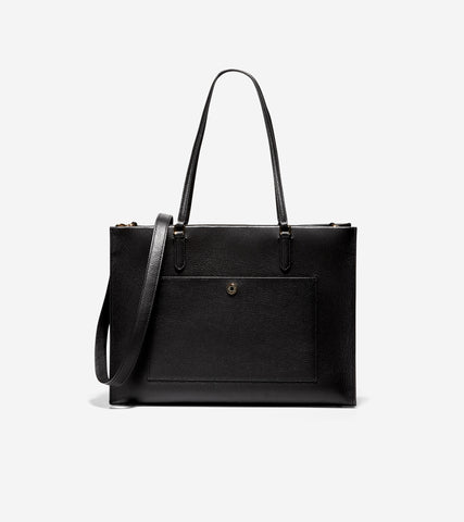 ColeHaan-Grand Ambition Three-In-One Tote Bag-u04427-Black Leather
