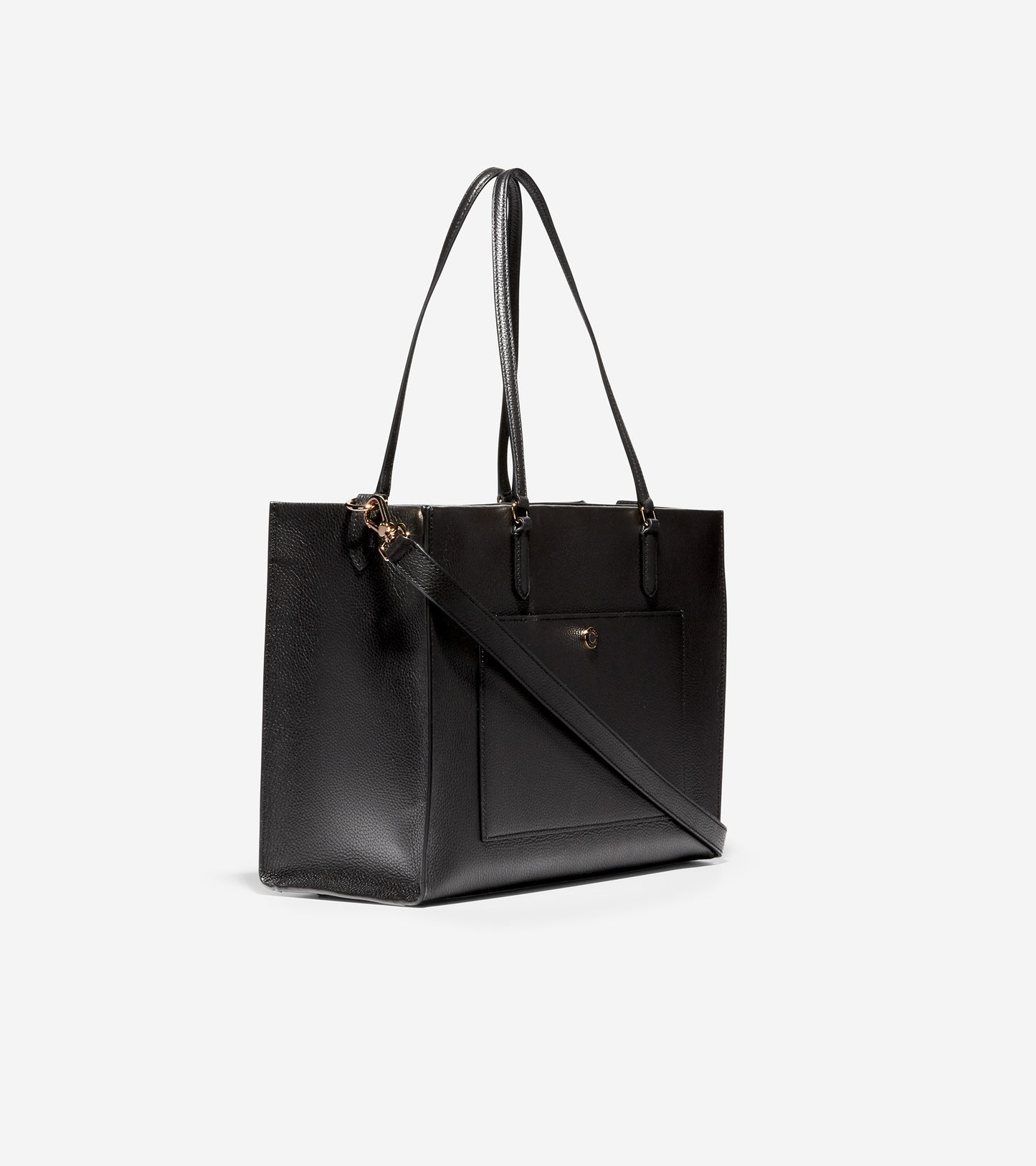 ColeHaan-Grand Ambition Three-In-One Tote Bag-u04427-Black Leather