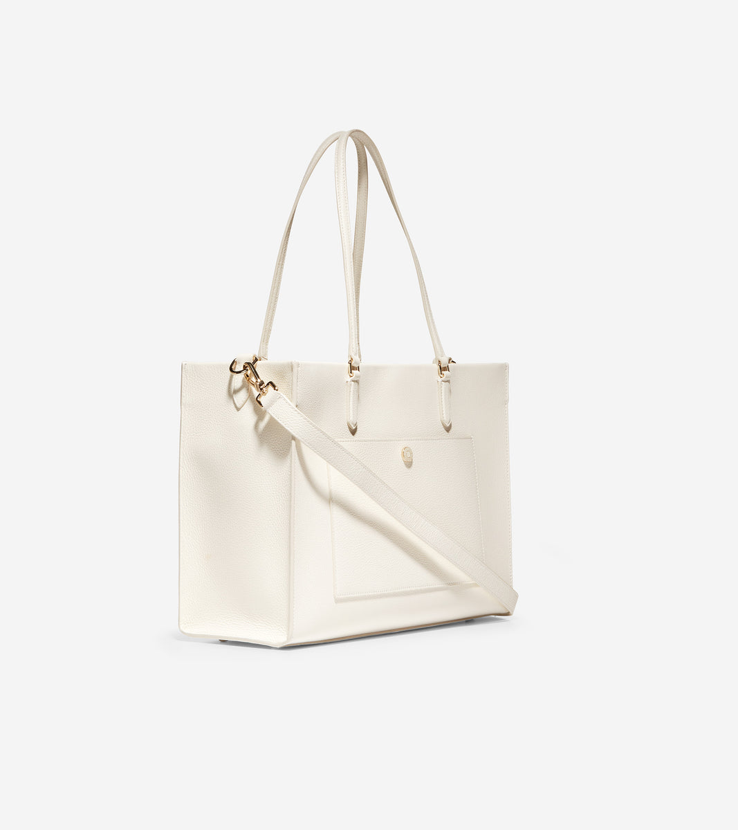 ColeHaan-Grand Ambition Three-In-One Tote Bag-u04428-Ivory Leather-Ivory Roccia