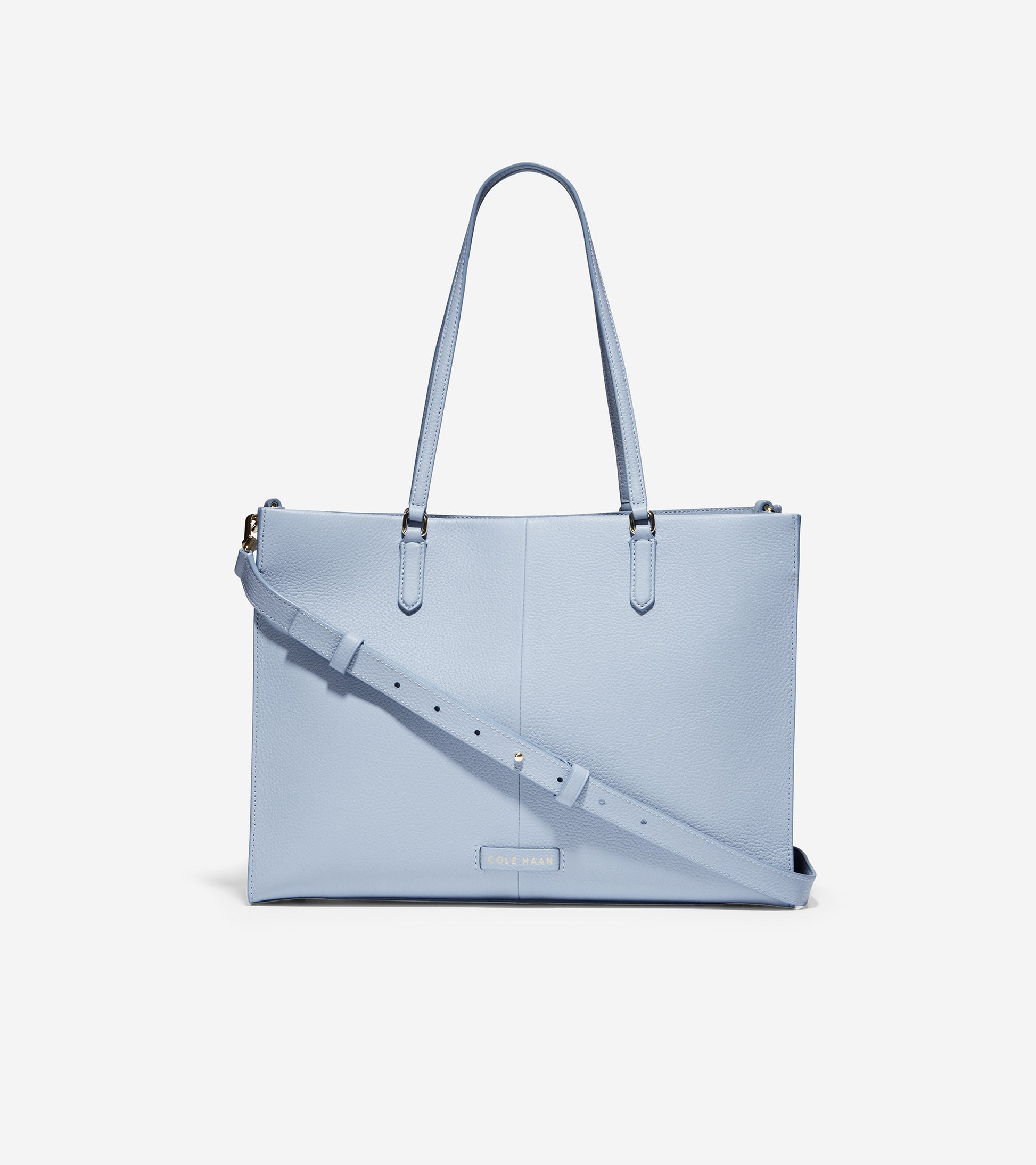 ColeHaan-Grand Ambition Three-In-One Tote Bag-u04431-Blue Fog Leather-Ivory