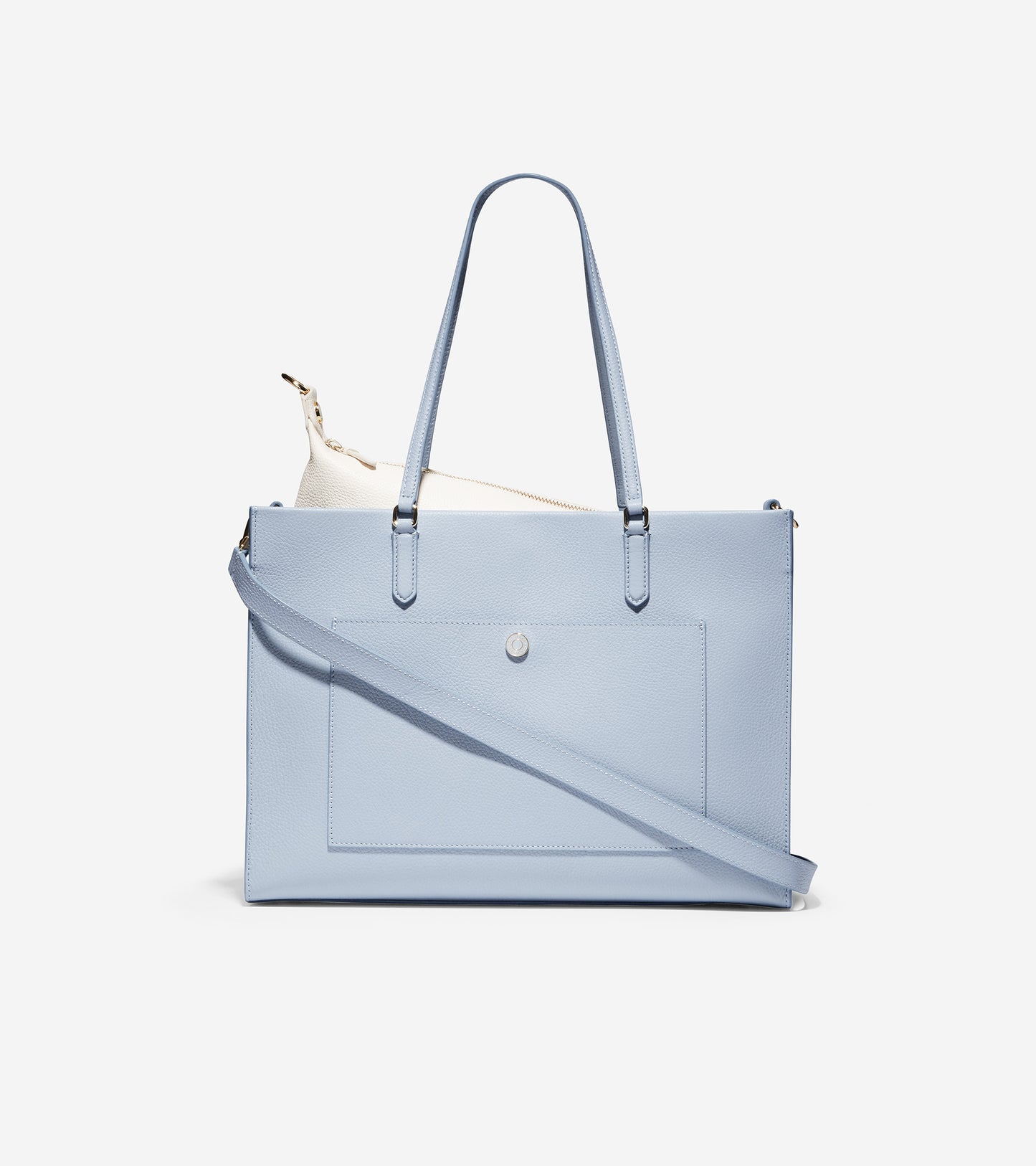 ColeHaan-Grand Ambition Three-In-One Tote Bag-u04431-Blue Fog Leather-Ivory