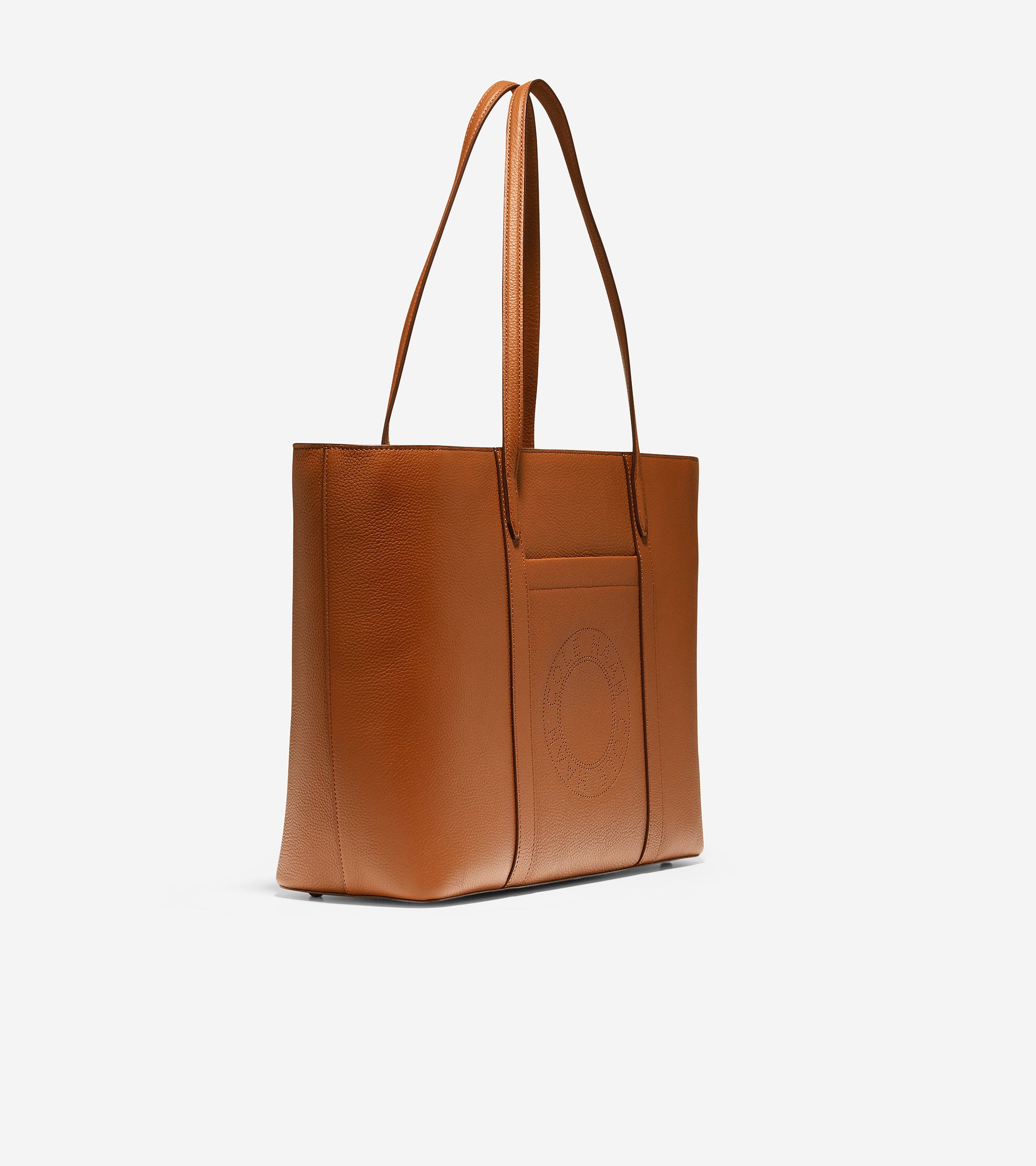 ColeHaan-Leather Zip Top Tote-u04433-British Tan