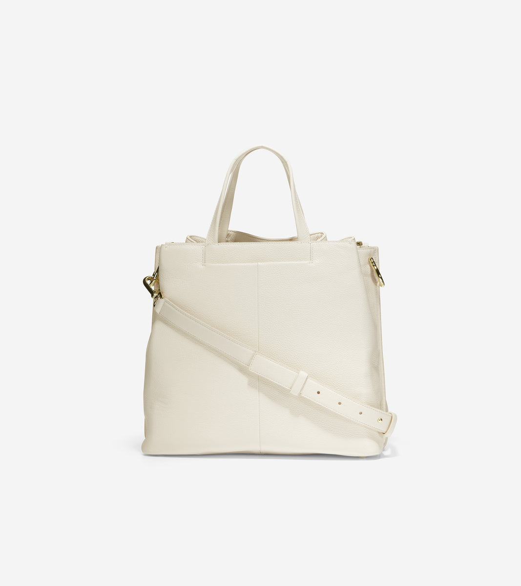 ColeHaan-Leather Bucket Bag-u04439-Ivory
