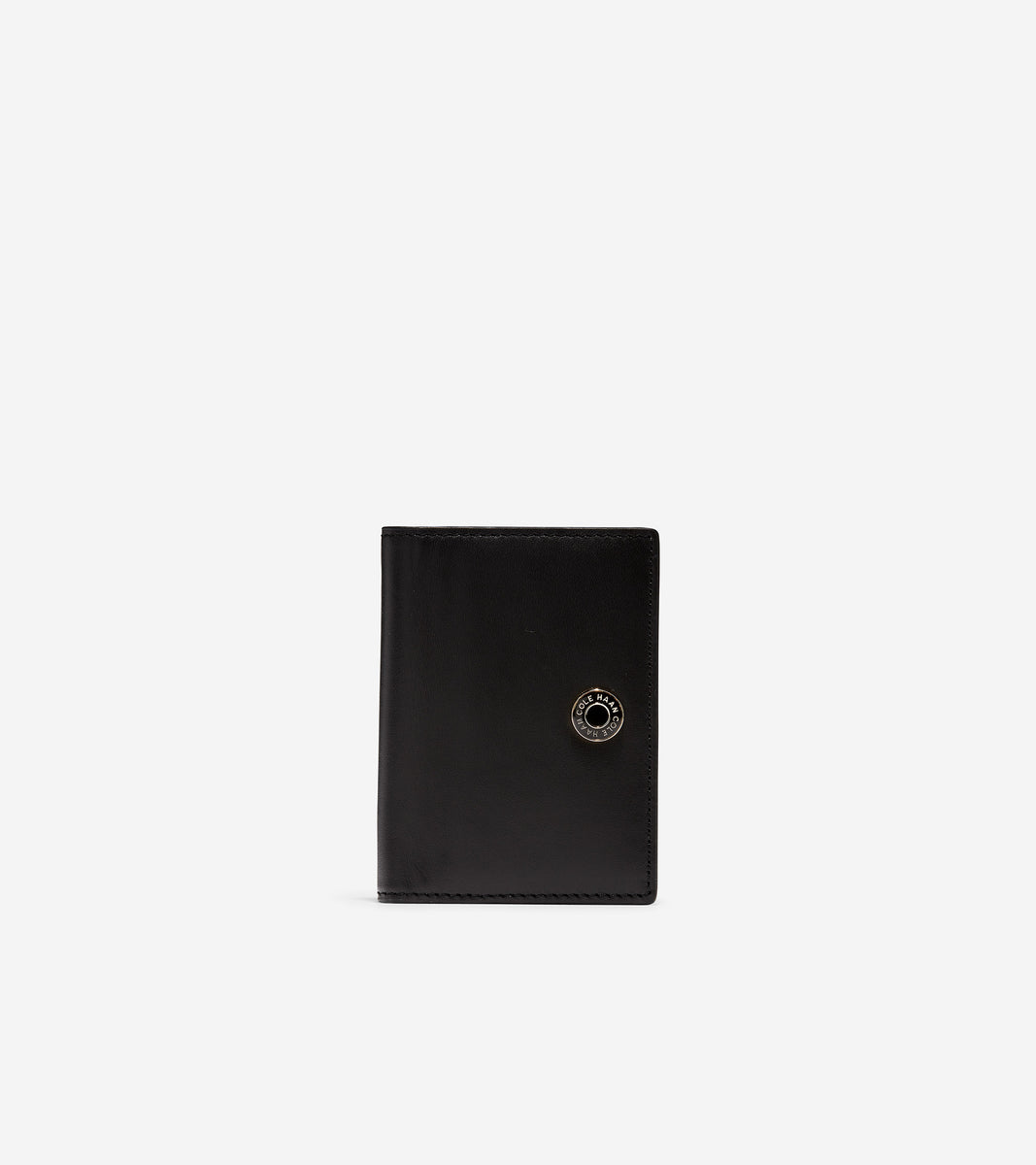 ColeHaan-GRANDSERIES Card Case-u04474-Black Leather