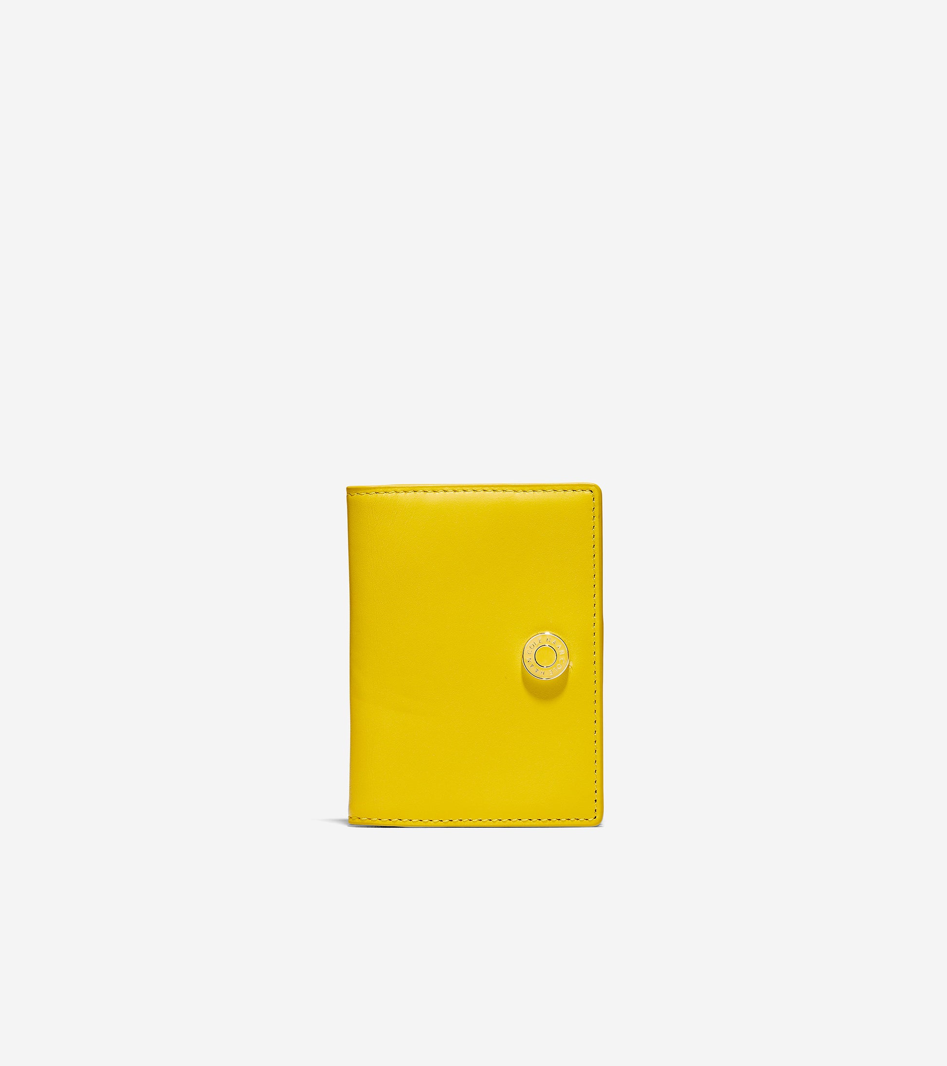 ColeHaan-GRANDSERIES Card Case-u04477-Lemon Drop Leather