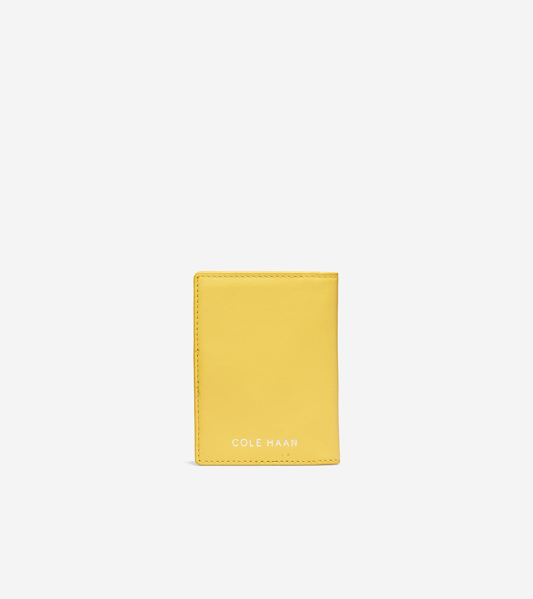 ColeHaan-GRANDSERIES Card Case-u04477-Lemon Drop Leather