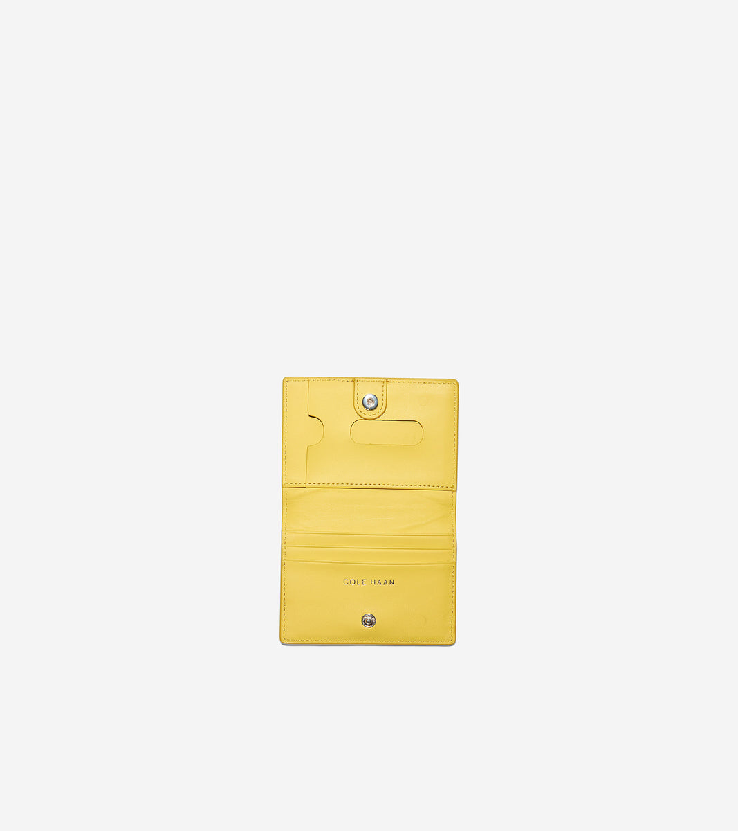 ColeHaan-GRANDSERIES Card Case-u04477-Lemon Drop Leather
