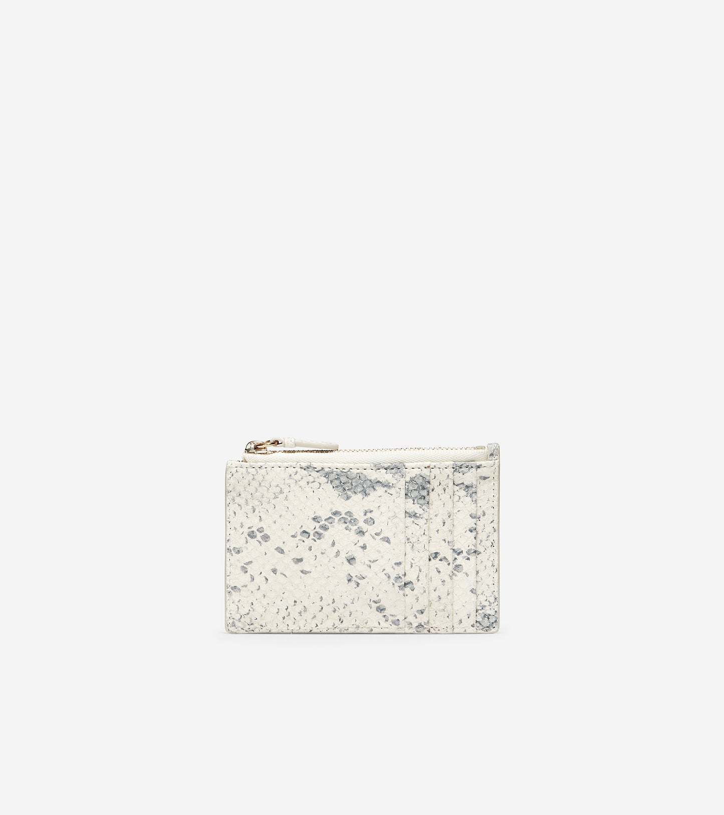 ColeHaan-GRANDSERIES Card Case with Zip-u04484-Ivory Roccia Leather