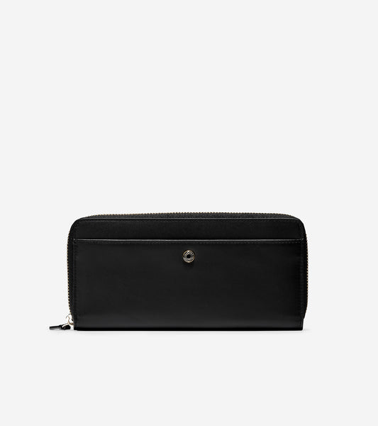 ColeHaan-GRANDSERIES Continental Wallet-u04488-Black Leather