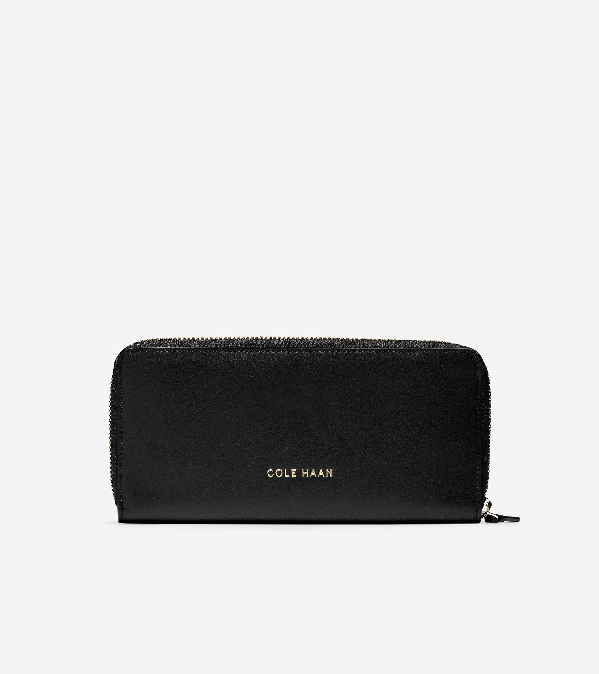 ColeHaan-GRANDSERIES Continental Wallet-u04488-Black Leather